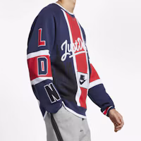 Details for Nike Sudadera Retro Multicolor Patchwork Letras Rojo/Azul AR1993-410