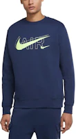 Nike Navy Blue Fleece Crewneck Sweatshirt - Stylish & Comfortable DD9699-410 Nike Navy Blue Fleece Crewneck Sweatshirt - Stylish & Comfortable DD9699-410