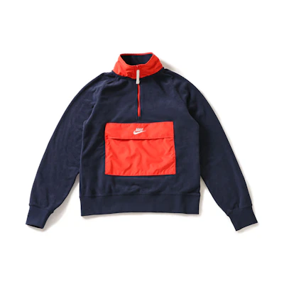 Nike Navy Blue Half-Zip Pullover Sportswear Sweatshirt 929098-451