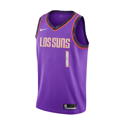 Nike NBA 18-19 Devin Booker Suns Purple Retro Basketball Jersey Fan Edition. AJ4638-561