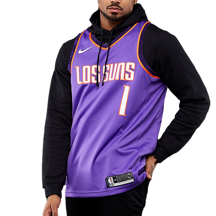 Details for Nike NBA 18-19 Devin Booker Suns Ungu Retro Jersey Bola Keranjang Fan Edition. AJ4638-561