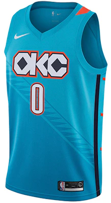 Nike NBA 18-19 Russell Westbrook City Edition Thunder Jersey Blue AJ4632-445 Buy Nike NBA 18-19 Russell Westbrook City Edition Thunder Jersey Blue AJ4632-445