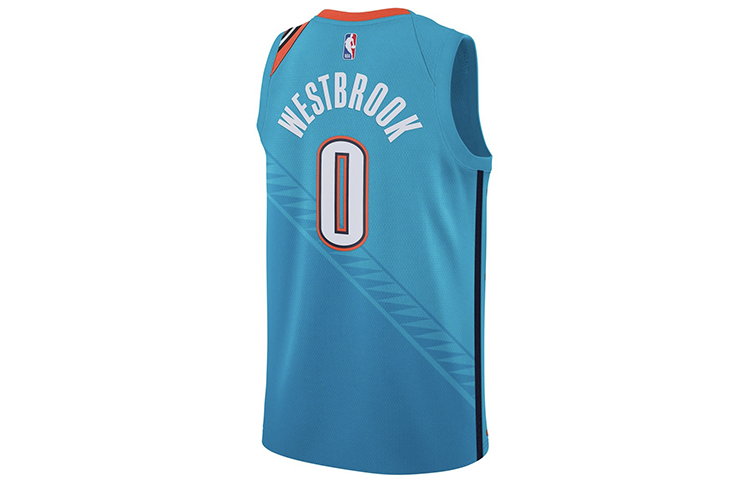 Lookbook 나이키 NBA 18-19 러셀 웨스트브룩 시티 에디션 썬더 저지 블루 AJ4632-445