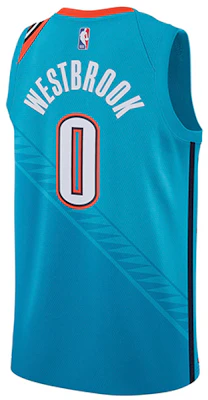 Nike NBA 18-19 Russell Westbrook City Edition Thunder Jersey Blue AJ4632-445 Lookbook Nike NBA 18-19 Russell Westbrook City Edition Thunder Jersey Blue AJ4632-445