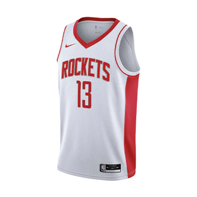 Nike NBA 20-21 Harden Rockets #13 White/Red Fan Jersey Edition CW3592-106
