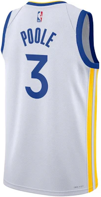 Nike NBA 22-23 Warriors Poole #3 Swingman Jersey White Unisex Limited Edition DN2077-103 Lookbook Nike NBA 22-23 Warriors Poole #3 Swingman Jersey White Unisex Limited Edition DN2077-103