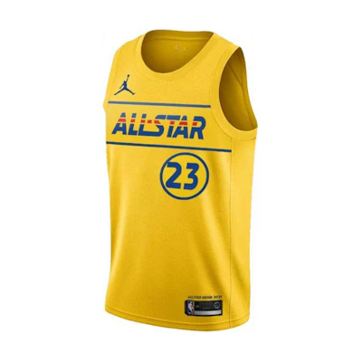 Nike NBA All-Star Lakers LeBron James Fan Jersey Yellow No.23 Tank Top CV4656-744