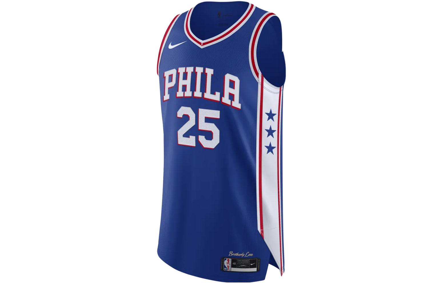 Nike NBA Ben Simmons Philadelphia 76ers Blue Basketball Jersey  Edition. CW3457-495 圖 2