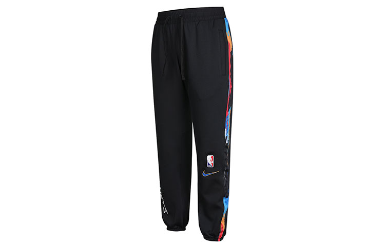Shop Nike NBA Brooklyn Pantalones Jogger Relajados Hombre Baloncesto Negro CU0612-010