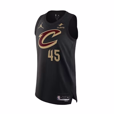 Nike NBA Cavaliers Donovan Mitchell Black Basketball Jersey Unisex Breathable. DQ0165-010
