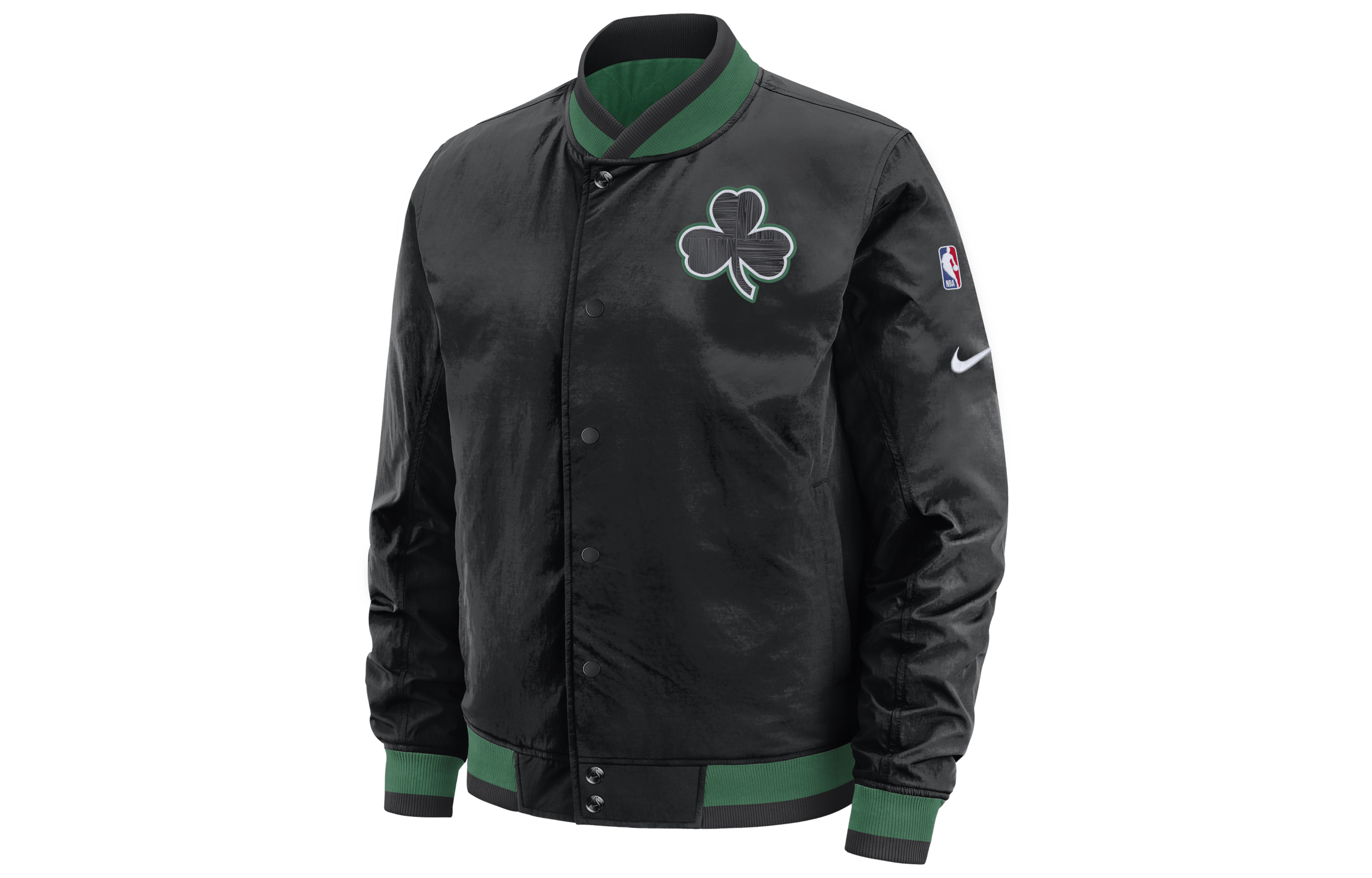 Nike NBA Celtics Reversible Letterman Jacket Black Green AV6581-010
