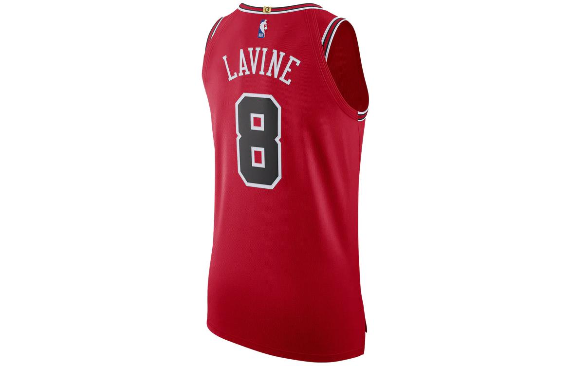 Lookbook Nike NBA 芝加哥公牛隊 Zach LaVine #8 紅色球員版球衣 男女適用 AV2627-657