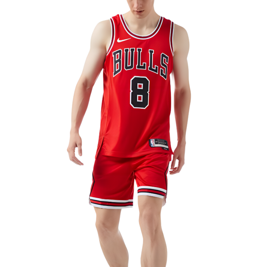 Shop Nike NBA 芝加哥公牛隊 Zach LaVine #8 紅色球員版球衣 男女適用 AV2627-657