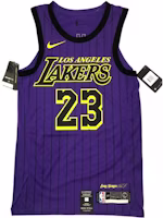 Nike NBA City Edition Lakers LeBron James #23 Basketball Jersey Purple AH6213-508 Nike NBA City Edition Lakers LeBron James #23 Basketball Jersey Purple AH6213-508