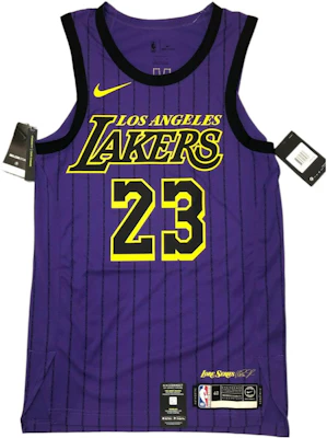 耐克NBA城市版湖人队勒布朗詹姆斯#23篮球球衣紫色 AH6213-508 Buy 耐克NBA城市版湖人队勒布朗詹姆斯#23篮球球衣紫色 AH6213-508