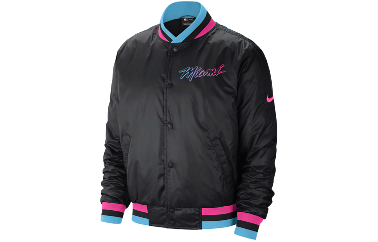 Nike NBA City Edition Miami Heat Courtside Logo Jacket Black CN1443-010