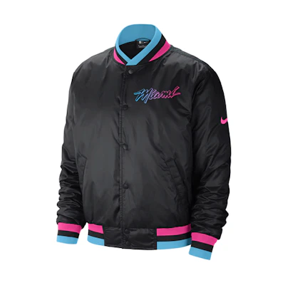 Nike NBA City Edition Miami Heat Courtside Logo Jacket Black CN1443-010