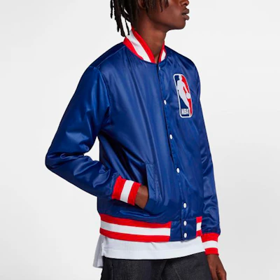Nike NBA Collaboration Bomber Jacket Blue AH3393-455 Shop Nike NBA Collaboration Bomber Jacket Blue AH3393-455