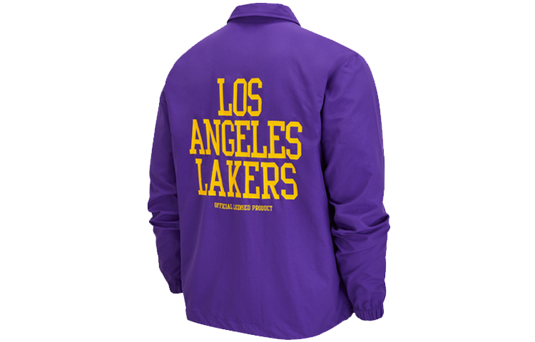 Lookbook 耐克 NBA 湖人队标志教练夹克 紫色 DB1440-504