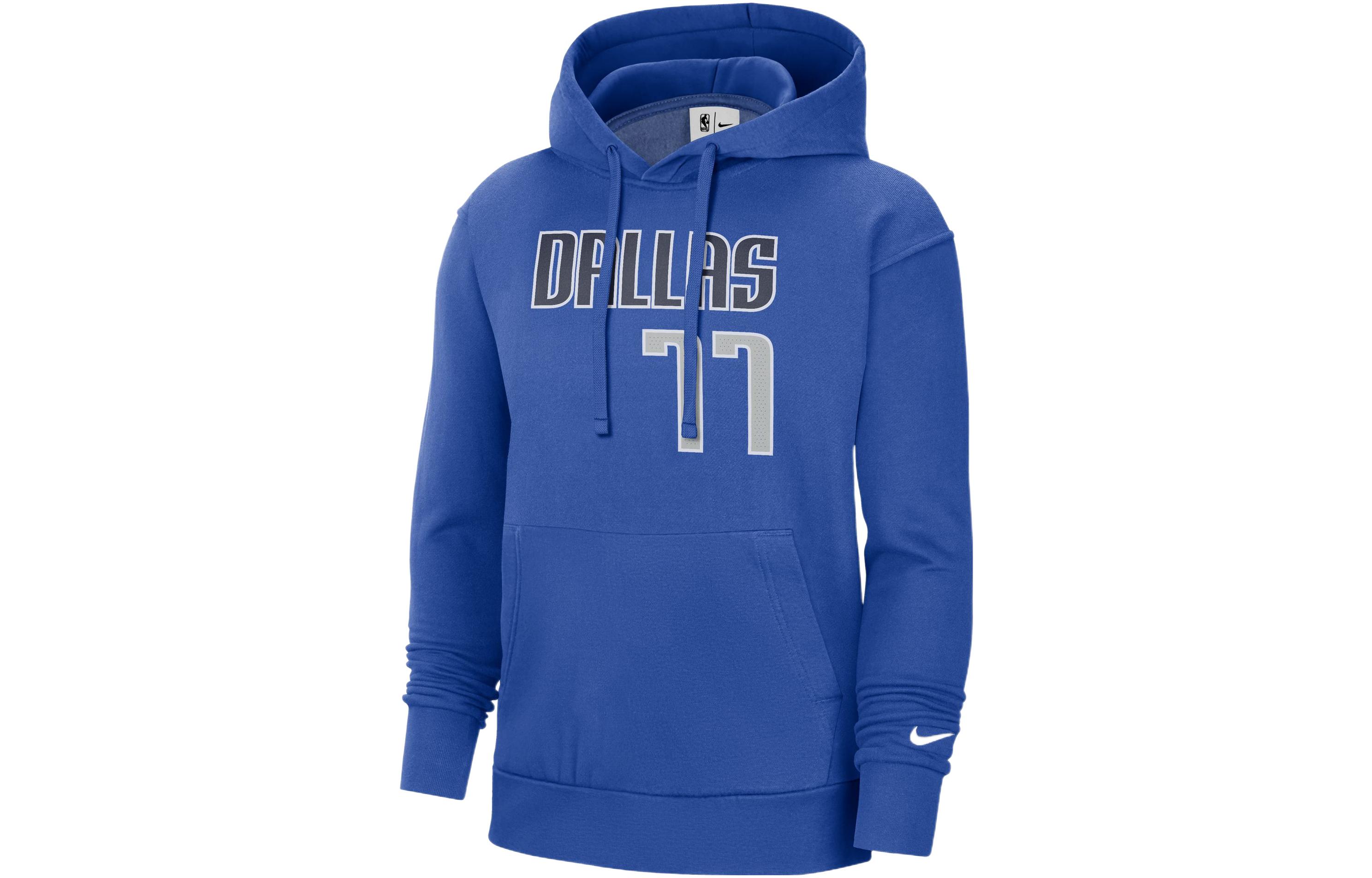 Nike NBA Dallas Mavericks Fleece Hoodie Game Royal Blue Long Sleeve Sweater DB1210-481