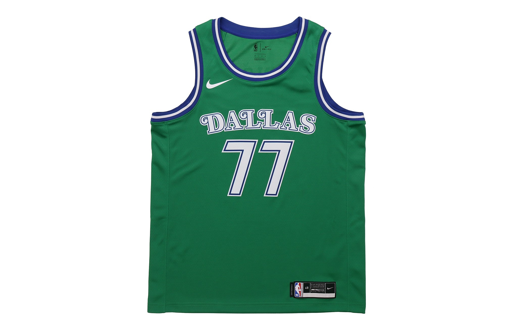 Nike NBA Dallas Mavericks Luka Doncic 77 Jersey Green 20-21 Season CN1021-320