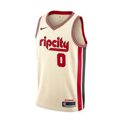 Nike NBA Damian Lillard #0 Portland Trail Blazers Fan Jersey White (19-20 Season) AV4668-121