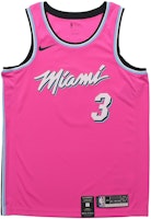 Nike NBA Earned Edition Dwyane Wade Heat Basketball Jersey Pink Mens BQ5639-687 Nike NBA Earned Edition Dwyane Wade Heat Basketball Jersey Pink Mens BQ5639-687