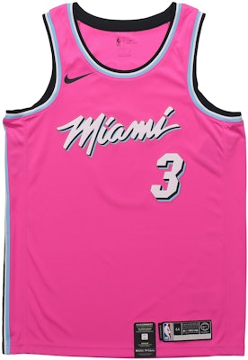 耐克NBA特别版韦德热火队粉色篮球球衣男款 BQ5639-687 Order 耐克NBA特别版韦德热火队粉色篮球球衣男款 BQ5639-687