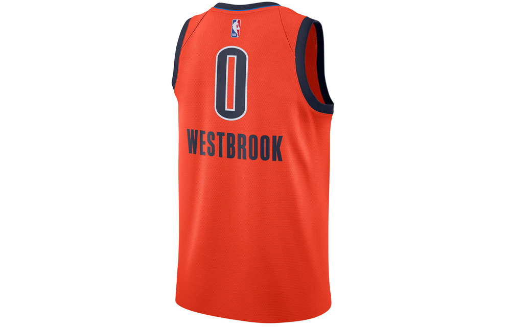 Nike NBA Earned Edition Russell Westbrook Thunder Jersey Orange Fan Version BQ1171-891 圖 3