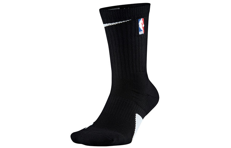 Nike NBA Elite Crew Black Basketball Socks - Single Pair Medium Length SX7587-010