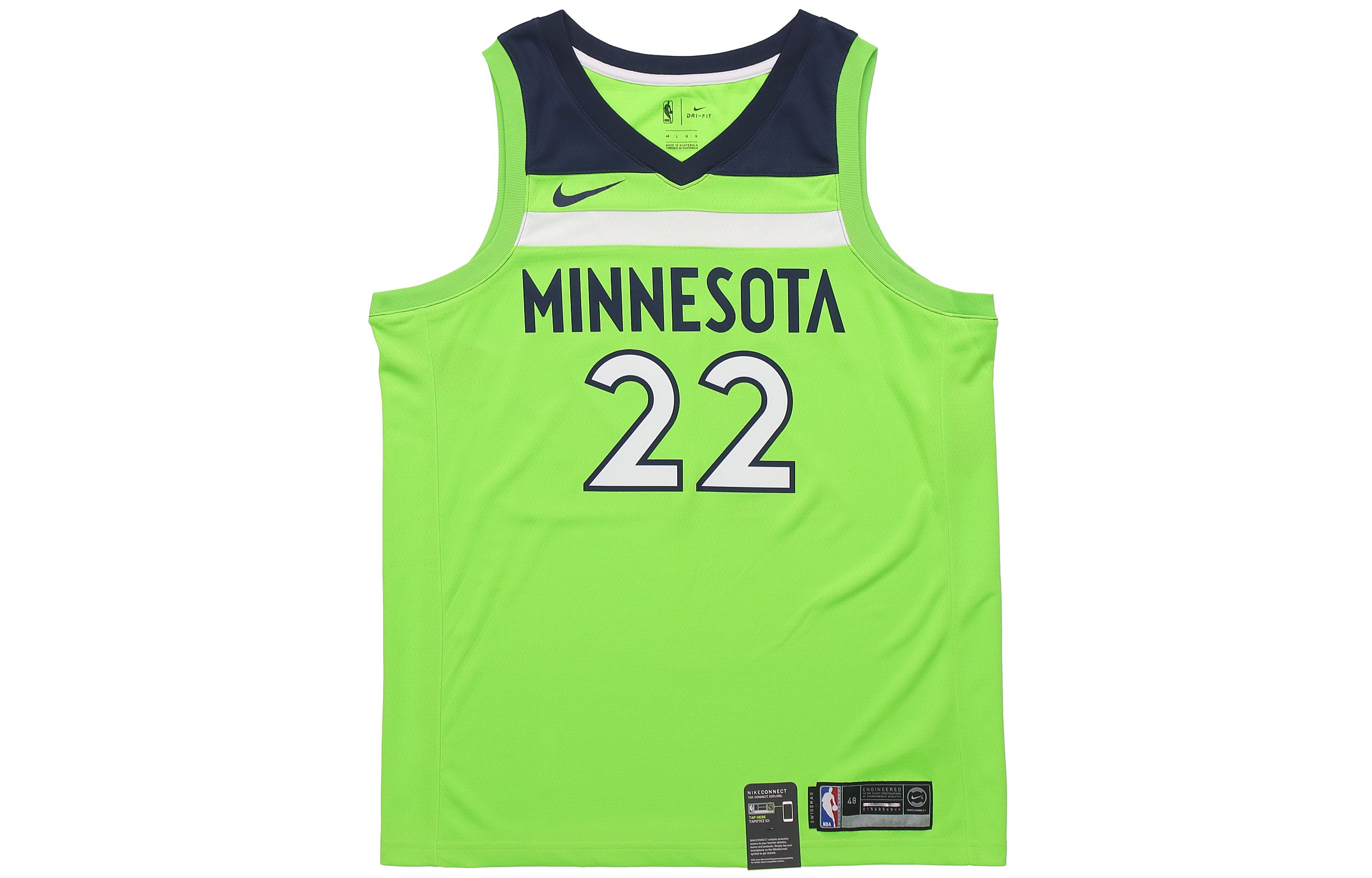 Nike NBA Fan Jersey Andrew Wiggins #22 Timberwolves Green Basketball Tank - Men 877213-313