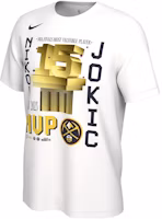 Nike NBA Finals MVP Denver Nuggets Graphic Tee White T-Shirt. HF4399-100