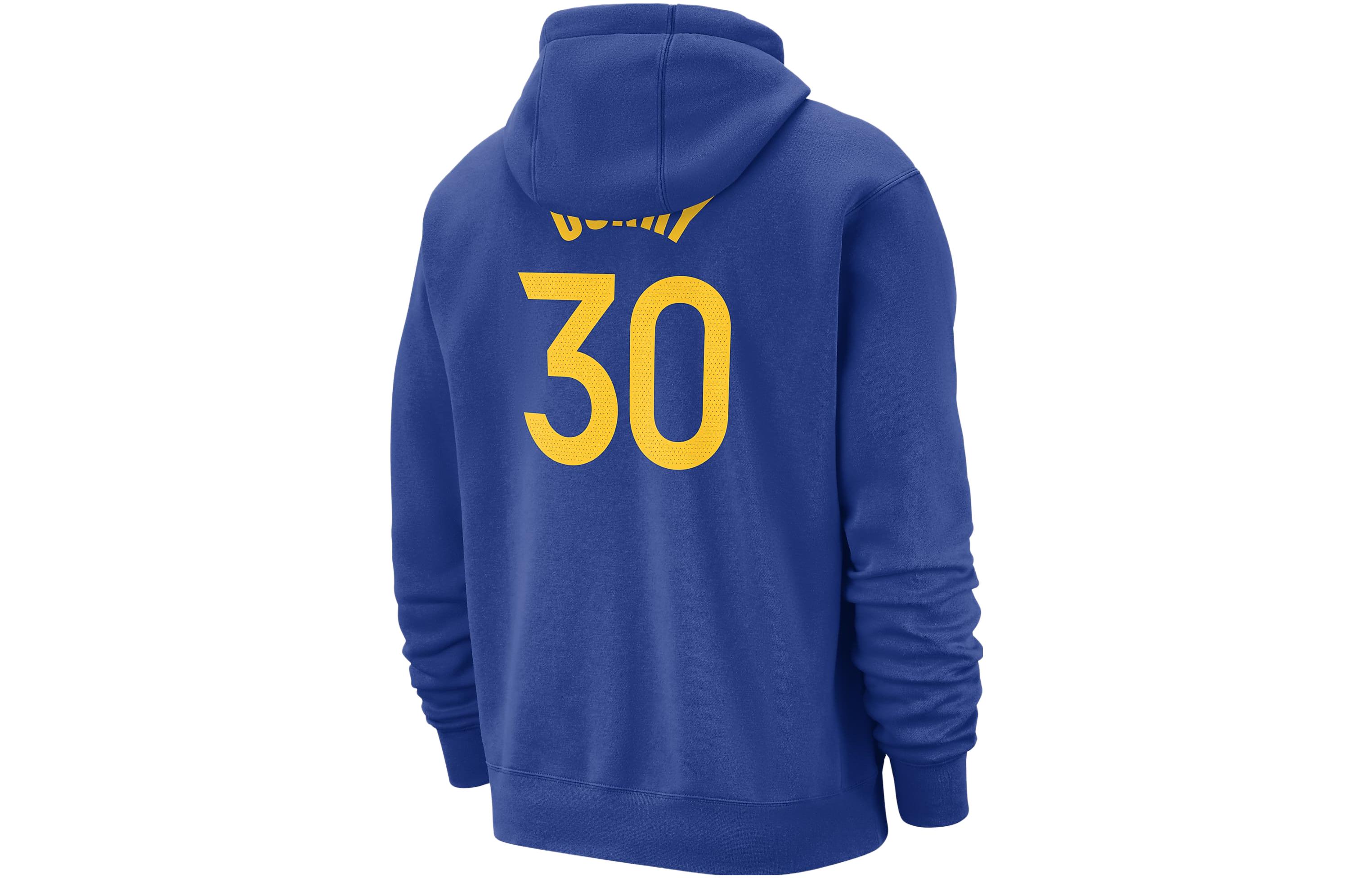 Lookbook 耐克NBA金州勇士蓝色套头连帽衫男子款 FB4784-495