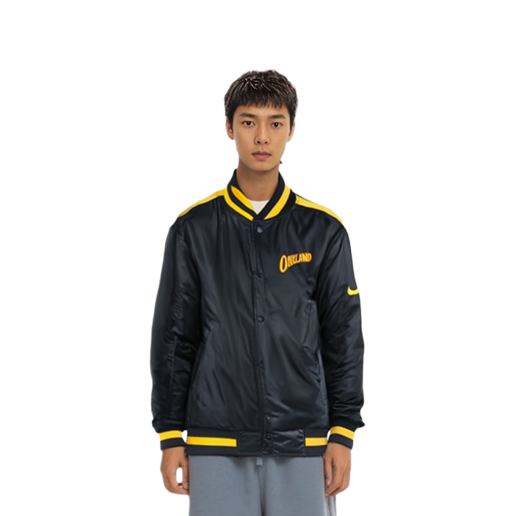 Details for Nike NBA Golden State Warriors Courtside Navy Blue Embroidered Jacket CN1439-419