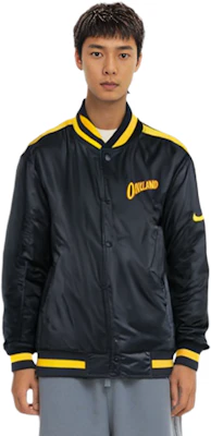 Nike NBA Golden State Warriors Courtside Navy Blue Embroidered Jacket CN1439-419 Details for Nike NBA Golden State Warriors Courtside Navy Blue Embroidered Jacket CN1439-419