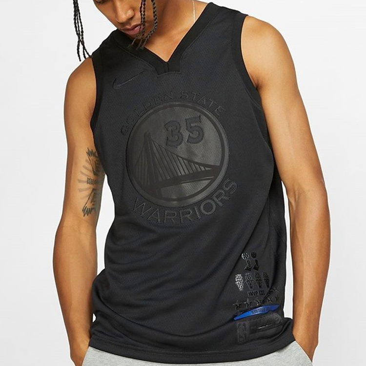 Shop Nike NBA 金州勇士 Kevin Durant MVP 智能球衣 黑色 BQ5411-010