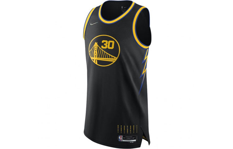 Order Jersi Lelaki Nike NBA Golden State Warriors Stephen Curry #30 Hitam. DB3631-010