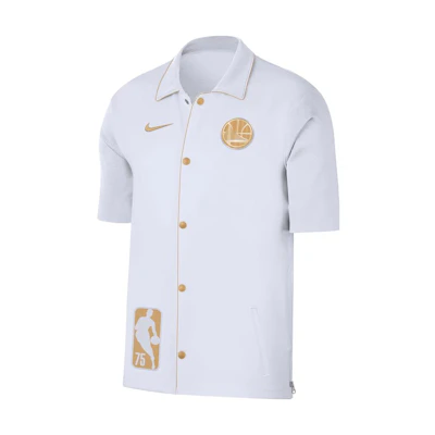 Nike NBA Golden State Warriors Therma Flex Finals Polo Shirt - White () FD0979-100