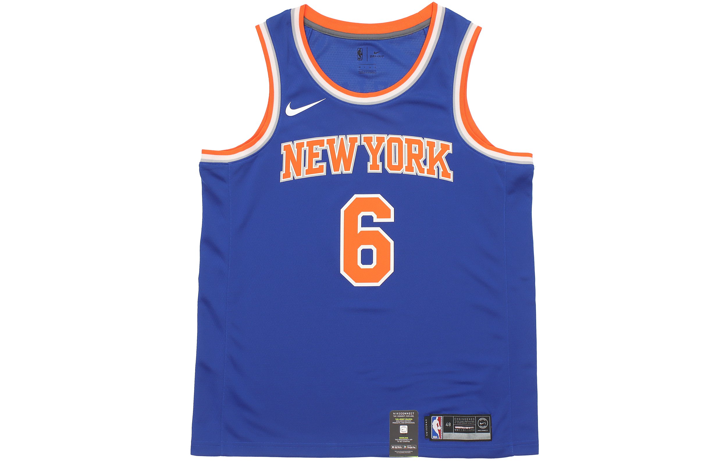 Nike NBA Icon Edition Knicks Porzingis #6 Swingman Jersey Blue Basketball Tank 864495-495