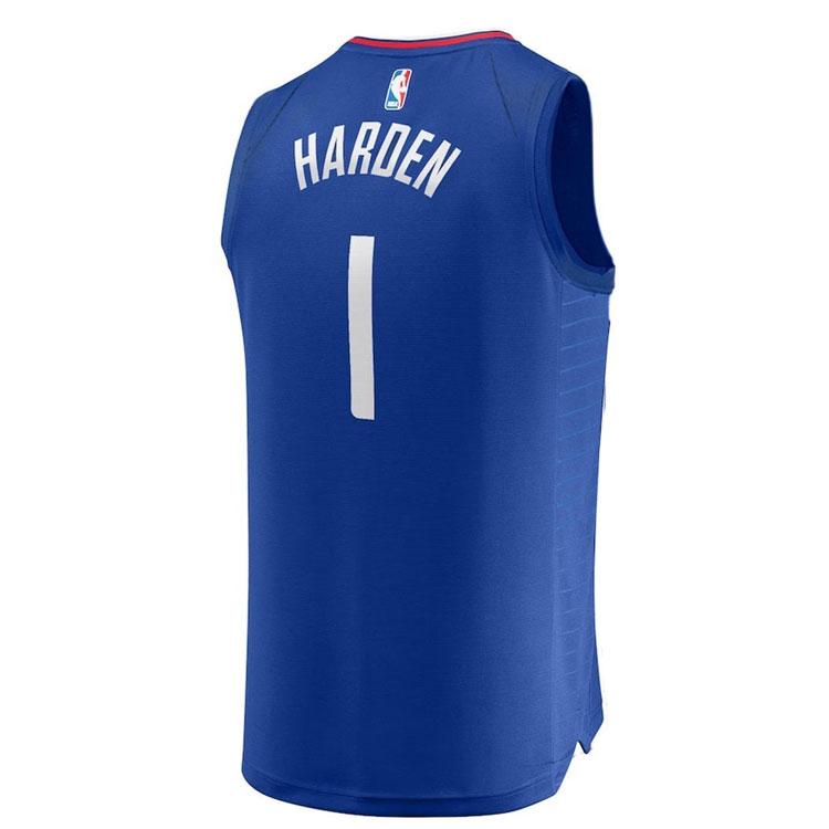 Lookbook 耐克 NBA 詹姆斯哈登 快艇隊 #1 藍色籃球背心球衣 903999-495