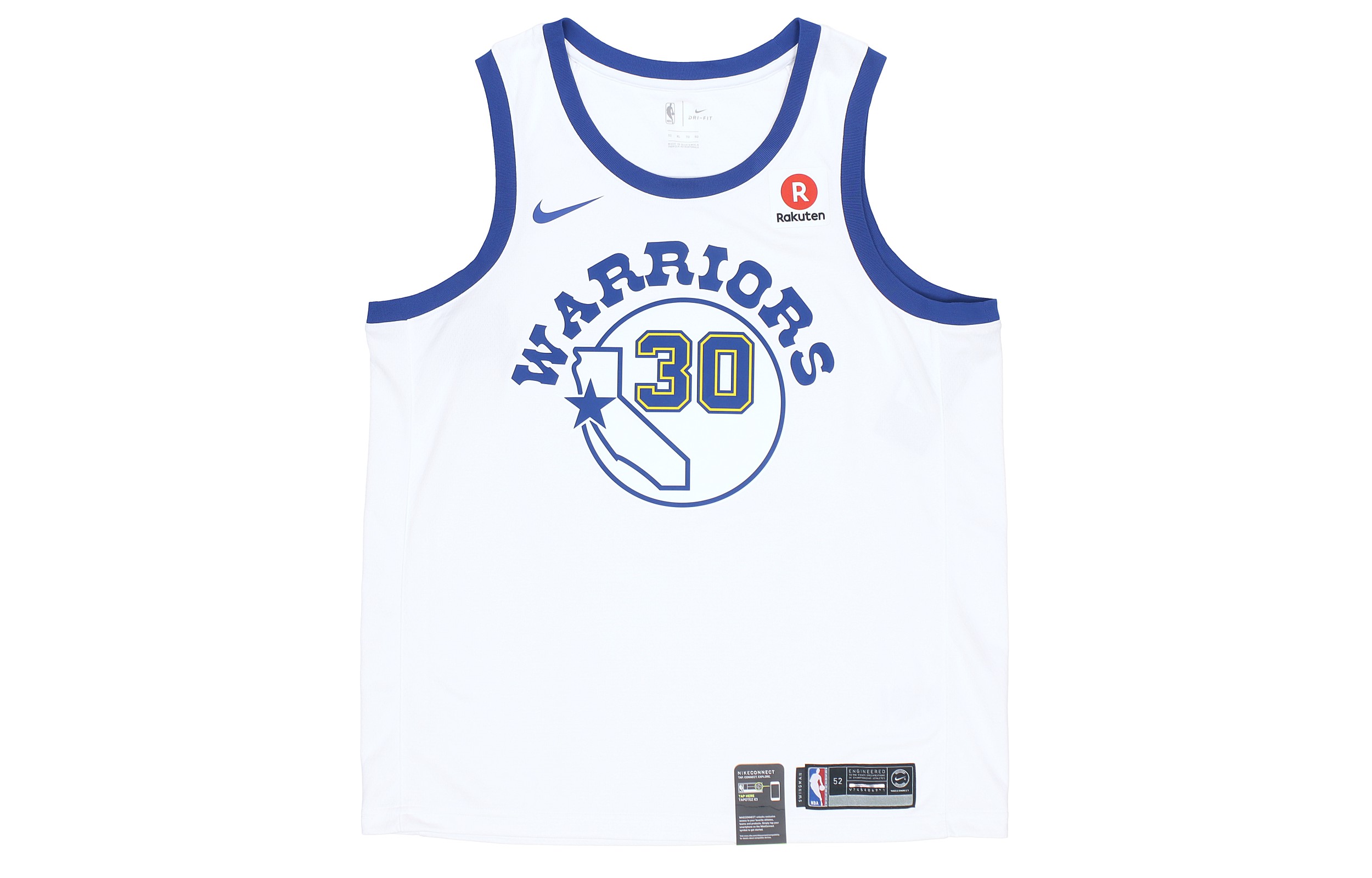 Nike NBA Jersey Stephen Curry Retro Gold Warriors Fan Edition #30 White 904152-100 圖 2