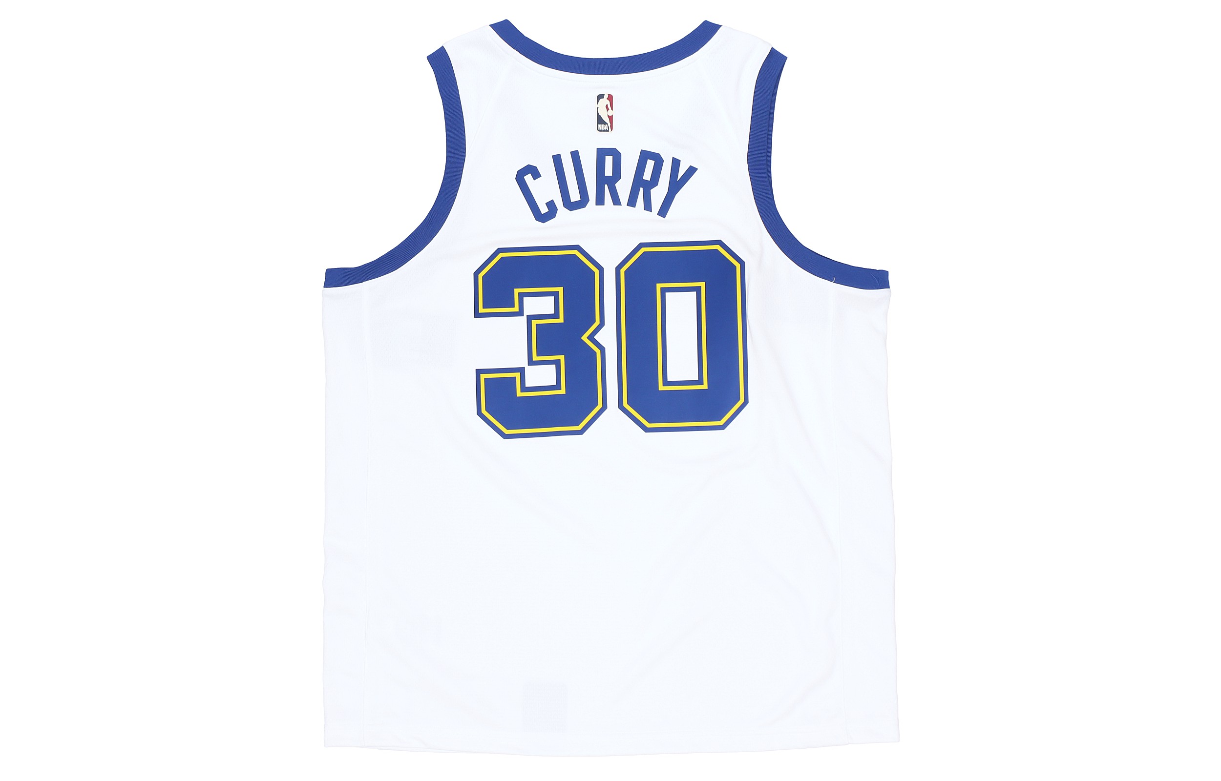 Nike NBA Jersey Stephen Curry Retro Gold Warriors Fan Edition #30 White 904152-100 圖 3