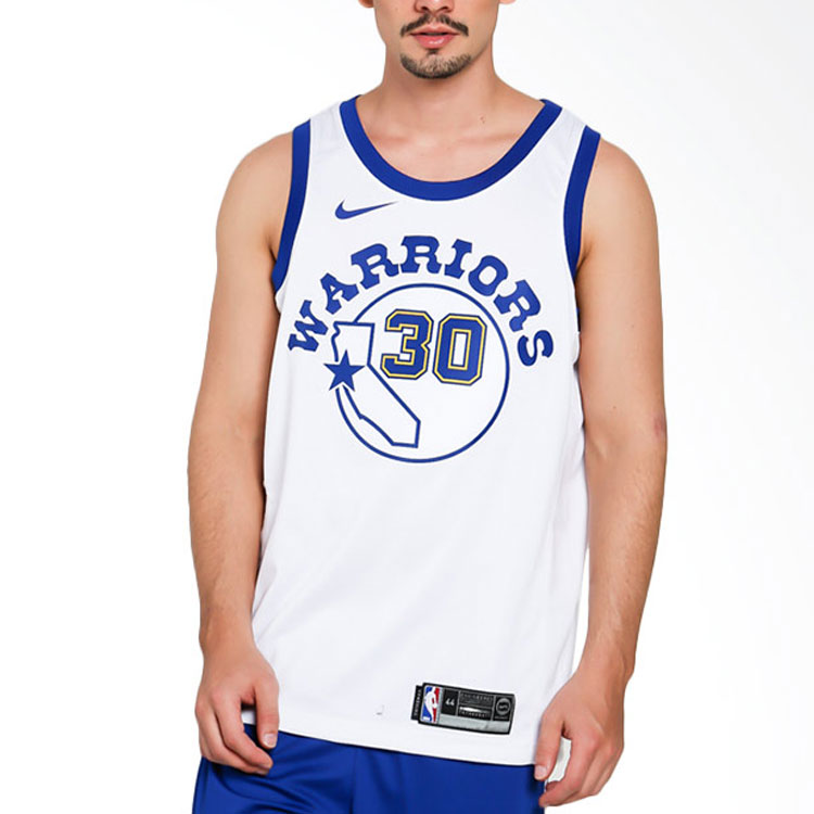 Nike NBA Jersey Stephen Curry Retro Gold Warriors Fan Edition #30 White 904152-100 圖 4