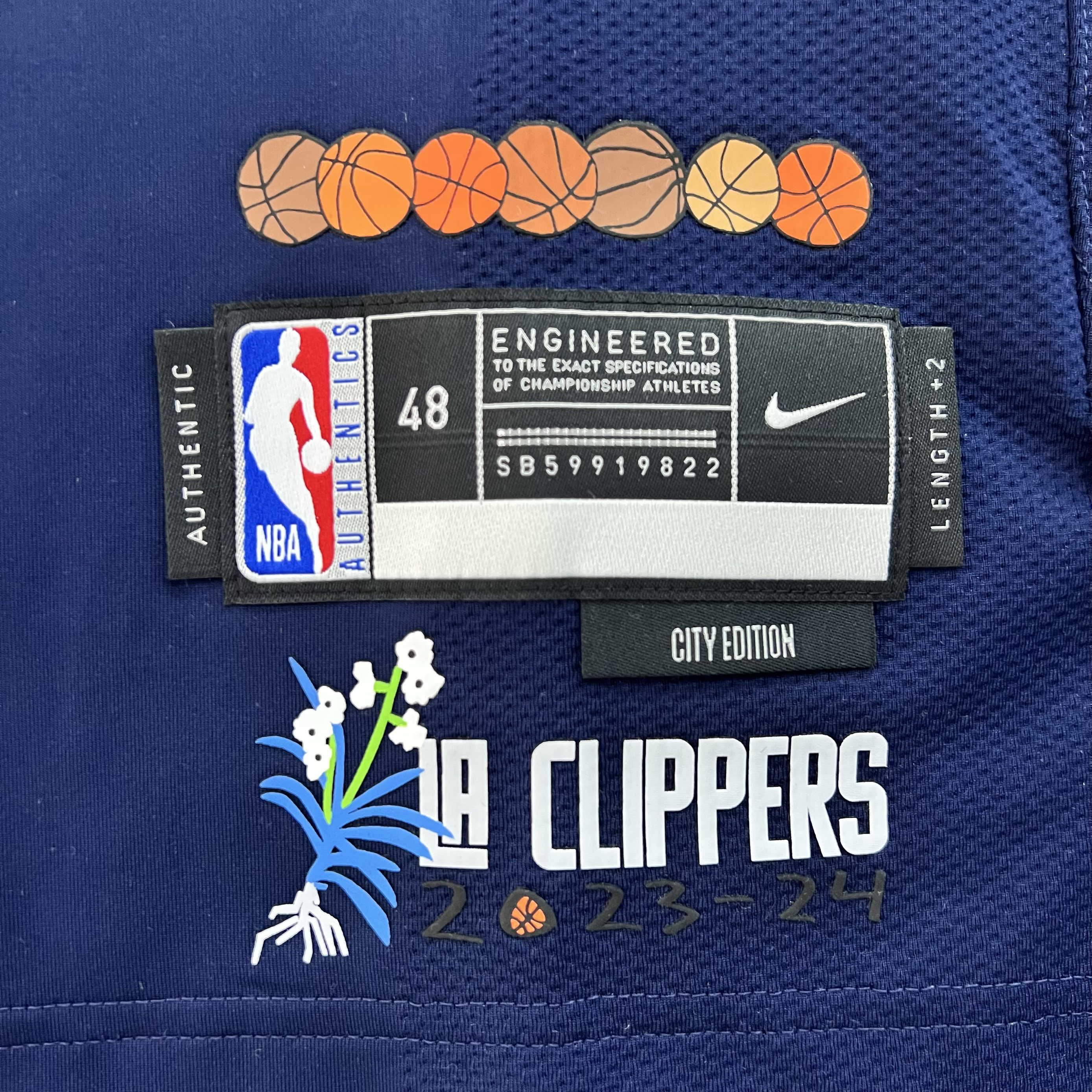 Details for Camiseta Nike NBA LA Clippers Harden No.1 Azul Profundo Temporada 23-24 Baloncesto. DX8802-419