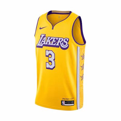 Nike NBA Lakers 19-20 City Edition Davis Unisex Yellow Jersey AV4646-732