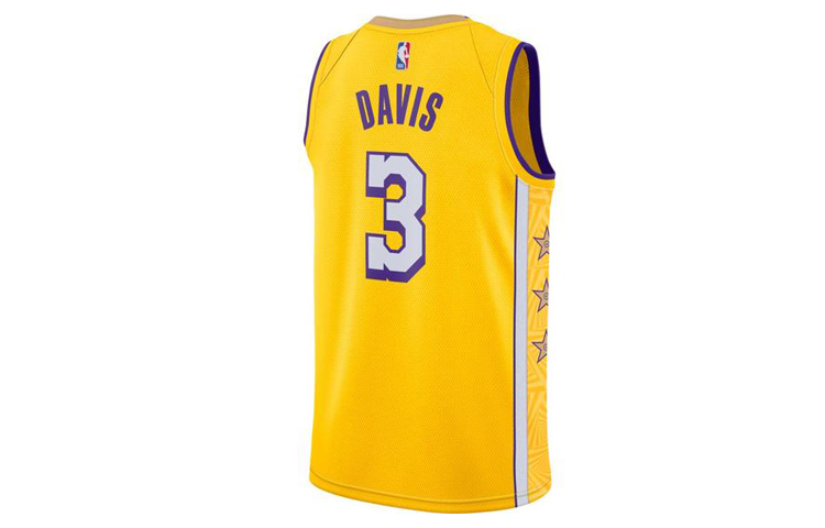 Nike NBA Lakers 19-20 City Edition Davis Unisex Yellow Jersey AV4646-732 圖 3
