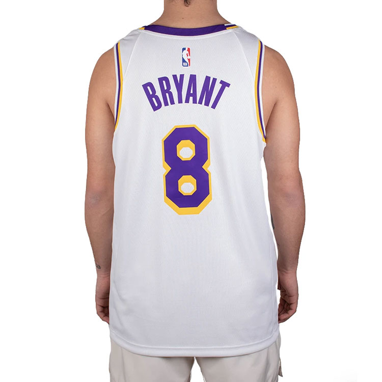 Purchase 耐克 NBA 湖人队 科比 8号 主场球衣 SW 粉丝版 白色篮球背心 CI9503-100