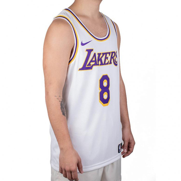 Details for 耐克 NBA 湖人队 科比 8号 主场球衣 SW 粉丝版 白色篮球背心 CI9503-100