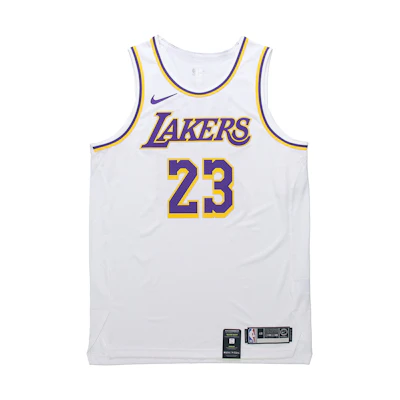 Nike NBA Lakers LeBron James #23 White Jersey - Player Edition AT4709-102
