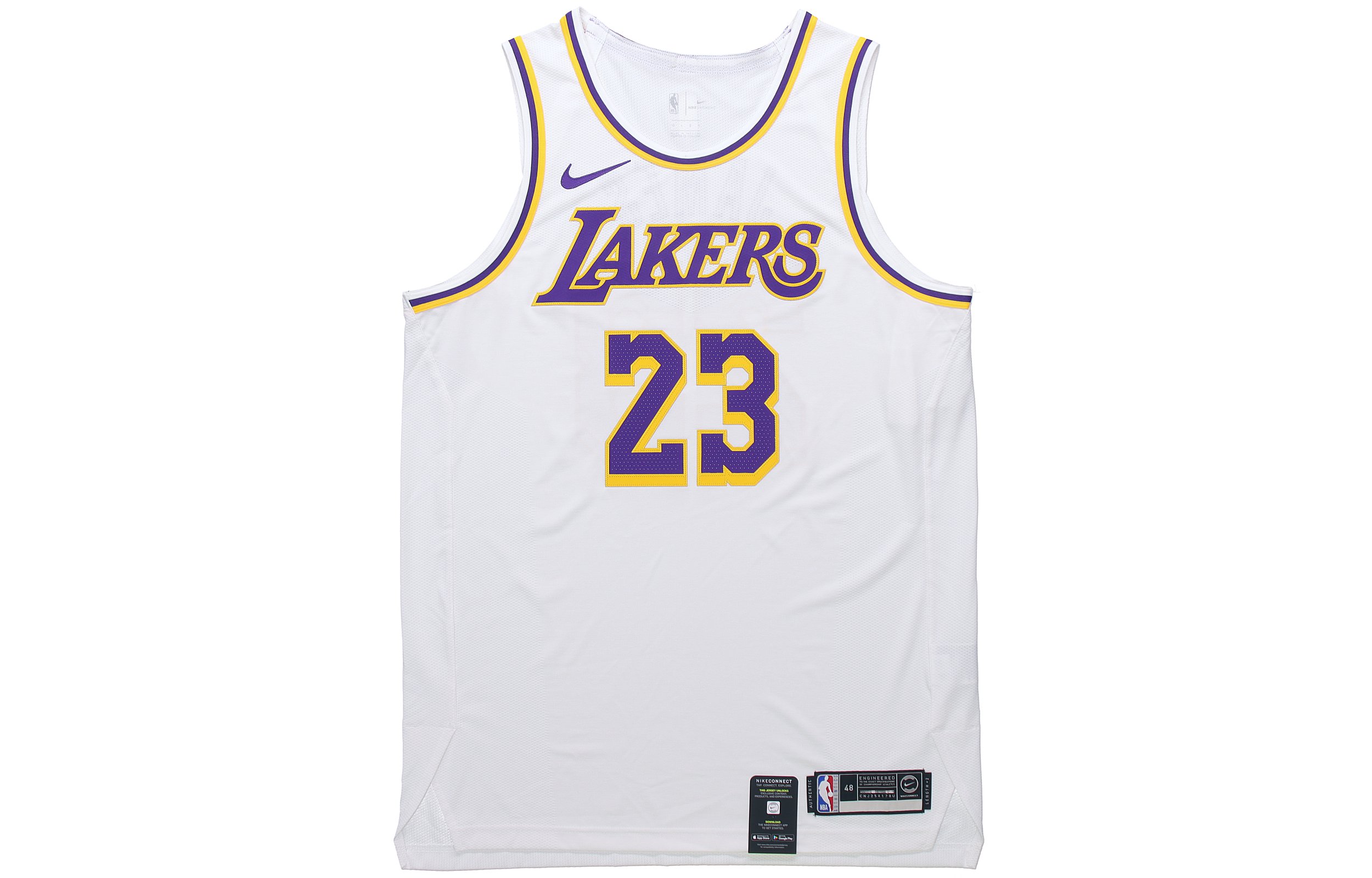 Order Camiseta Nike NBA Lakers LeBron James #23 Blanca - Edición Jugador AT4709-102